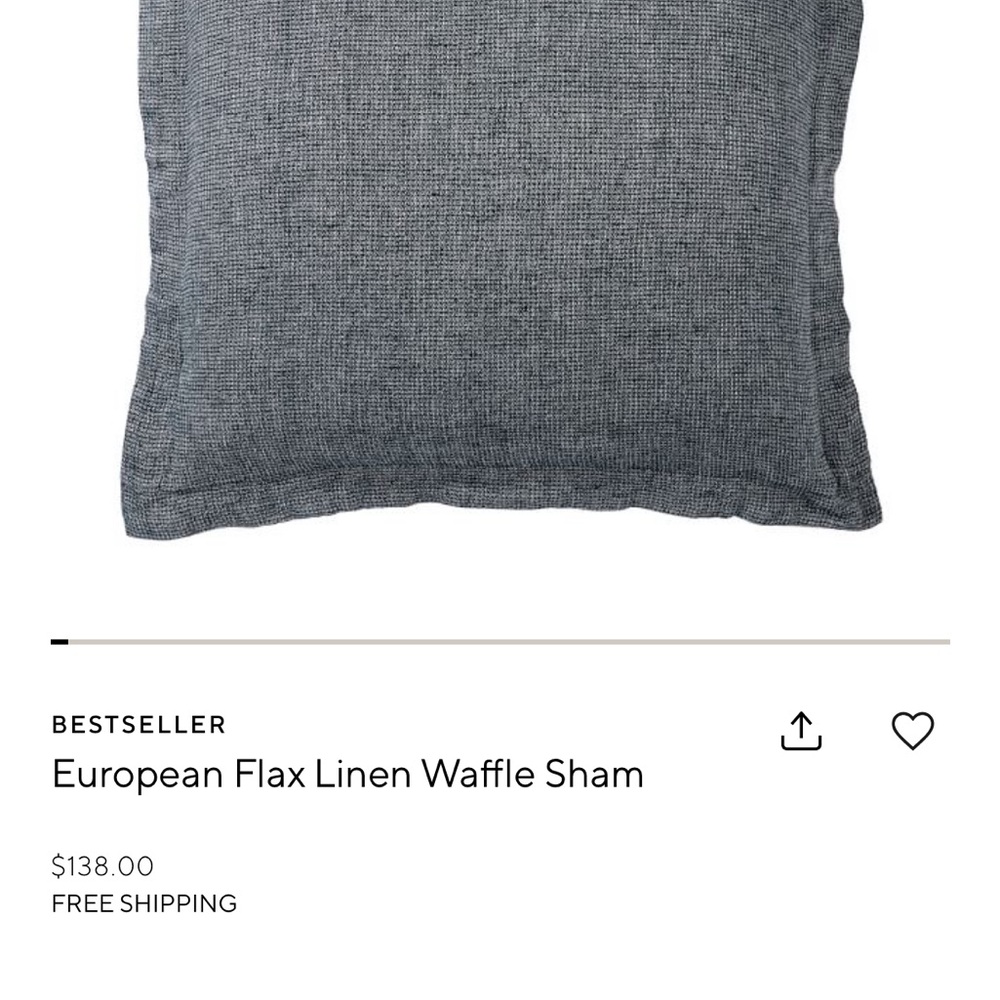 Belgium Flax Linen Quilted Euro Shams (set of 2)
